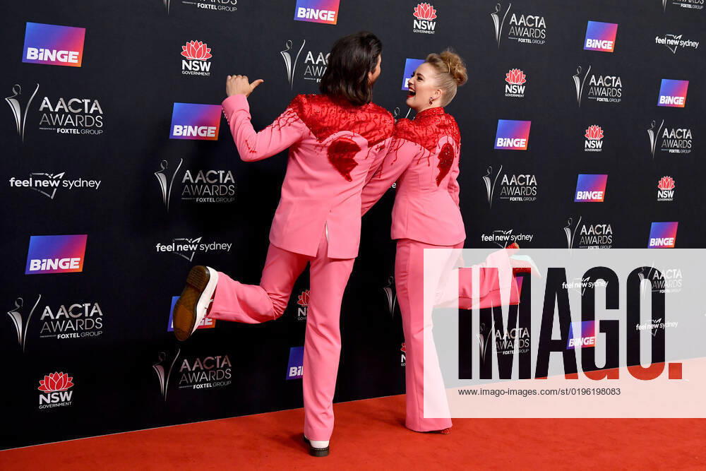 2022 AACTA AWARDS, Kane Senes (left) and Hannah Barlow arrive for the 2022 AACTA Awards at the Hordern Pavilion in Sydney, Wednesday, December 7, 2022. ( NO ARCHIVING, , NO USE IN BOOKS WITHOUT CONSENT SYDNEY NSW AUSTRALIA