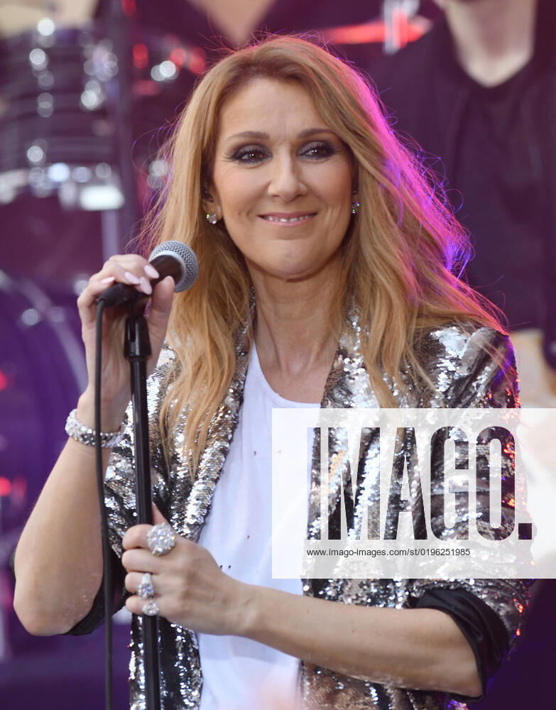 **FILE PHOTO** Celine Dion Reveals Incurable Neurological Disorder Diagnosis. New York, NY July 22: Celine Dion performs on NBC?s Today at Rockefeller Plaza on July 22, 2016 New York City.