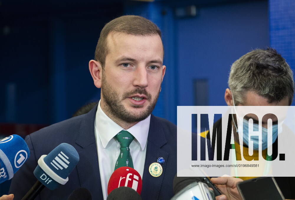 European Commissioner for the Environment Virginijus Sinkevieius speaks to reporters at the COP15, the UN Biodiversity Conference, in Montreal, Sunday, December 18, 2022. Montreal Canada - ZUMAc35_ 20221218_zaf_c35_002