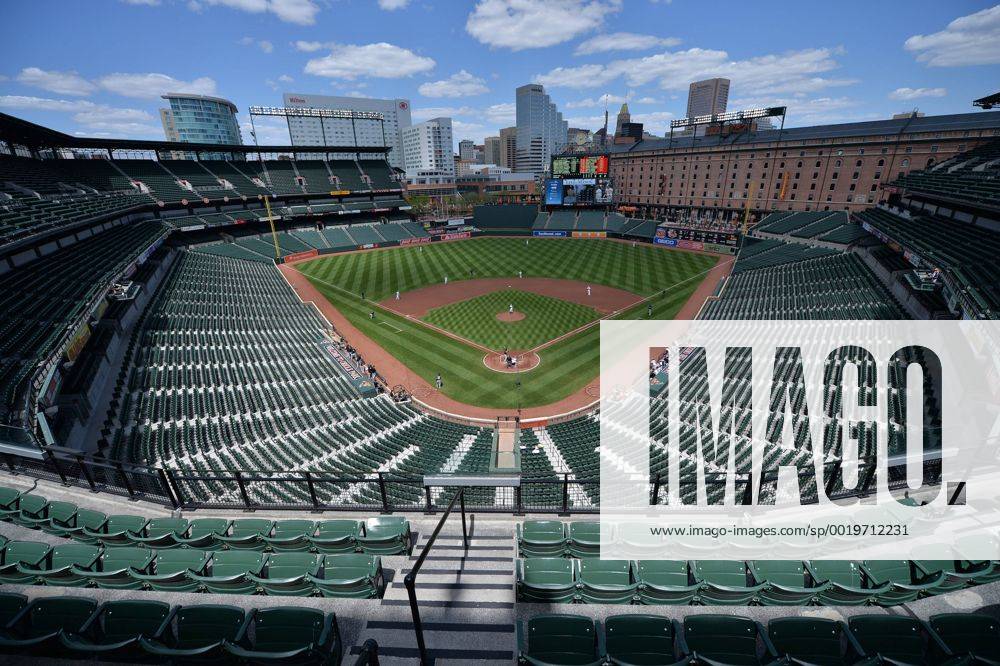 Orioles Park at Camden Yards is seen completely empty of fans in the first inning of the Orioles game against the Chicago White Sox, in Baltimore, Maryland on April 29, 2015. For the first time in Major League Baseball s history fans were not allowed to the game because of the ongoing civil unrest and protest in Baltimore in the wake of Freddie Gray s death. The late 25-year-old died earlier this month from a spinal injury while in police custody. BAL20150429309 KEVINxDIETSCH
