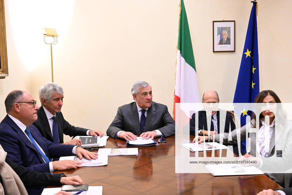 Italy s Minister for Foreign Affairs, Antonio Tajani, as he leeds a meeting on Ryder Cup 2023 at Chigi Palace in Rome, 28 December 2022. ANSA CLAUDIO PERI Rome Italy - ZUMAa110 20221228_zaf_a110_028