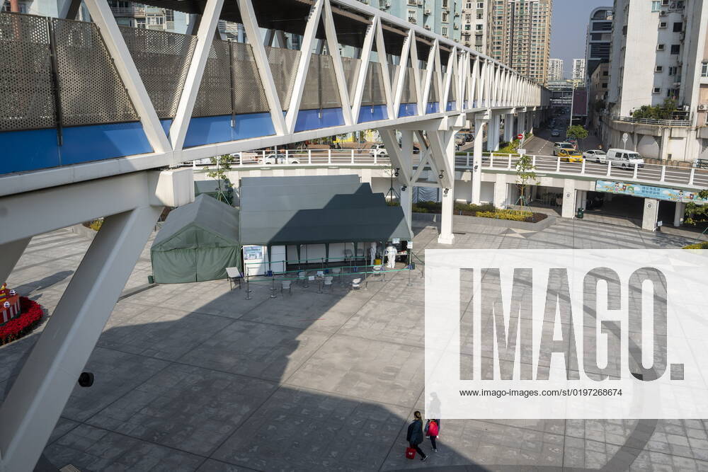Macau Covid-19 Measures A General view showing a Covid-19 Community clinic under a bridge on December 29, 2022 in Macau, China. Macau Macau