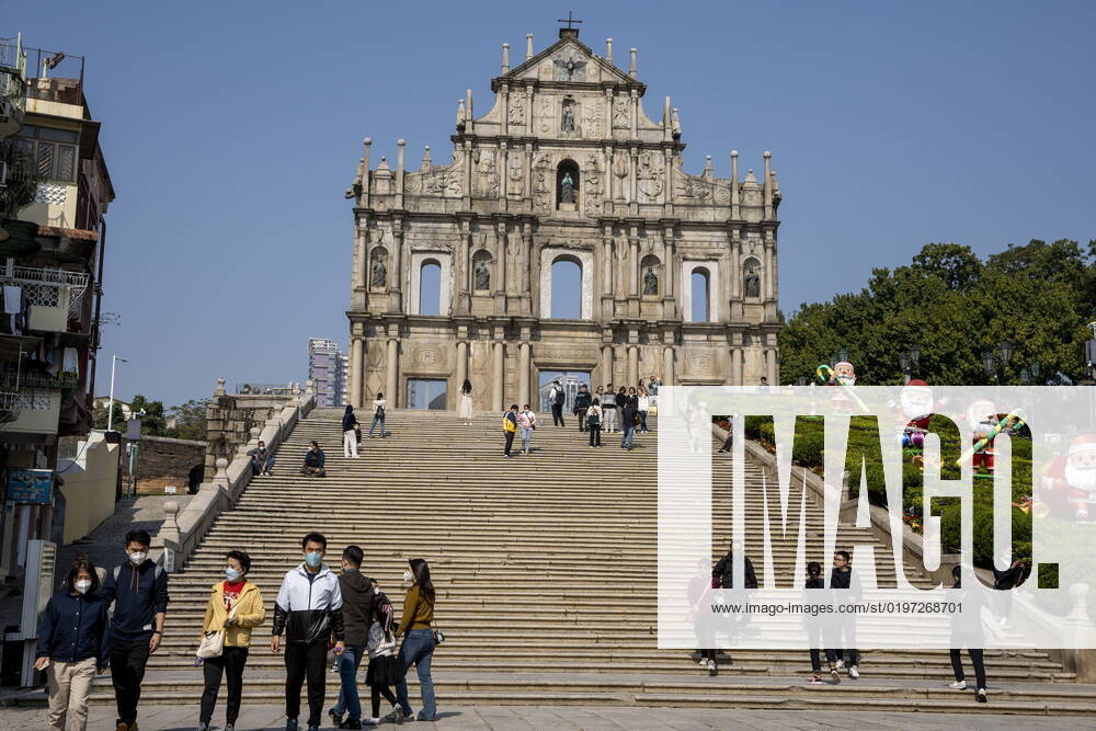 Daily Life In Macau A General view Showing the Ruins of St. Paul s on December 29, 2022 in Macau, China. Macau Macau