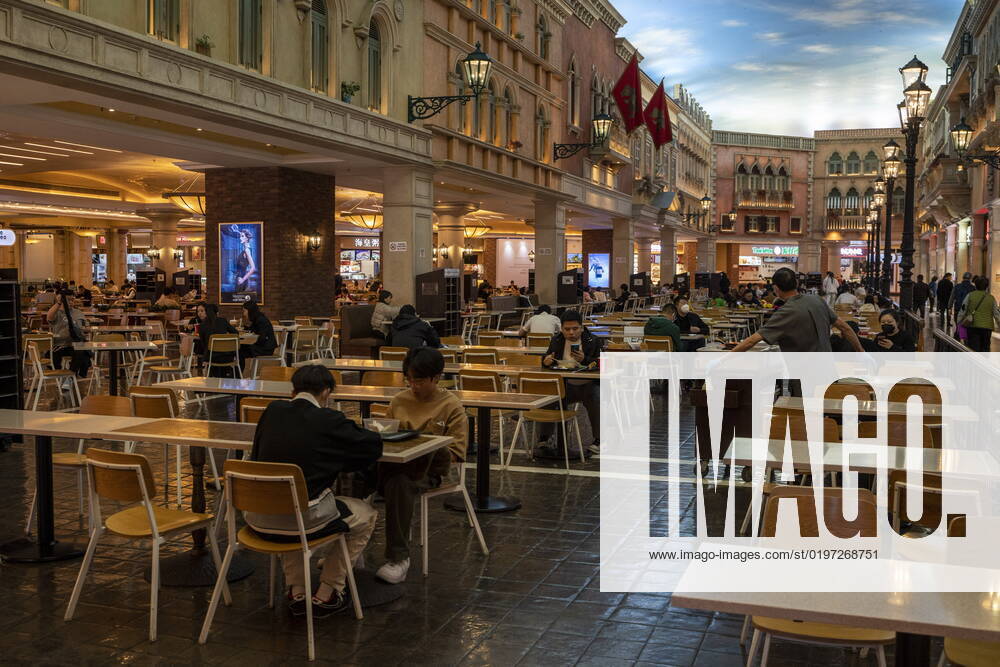 Daily Life In Macau A General view showing a food court seating area at the The Grand Canal Shoppes on December 29, 2022 in Macau, China. Macau Macau