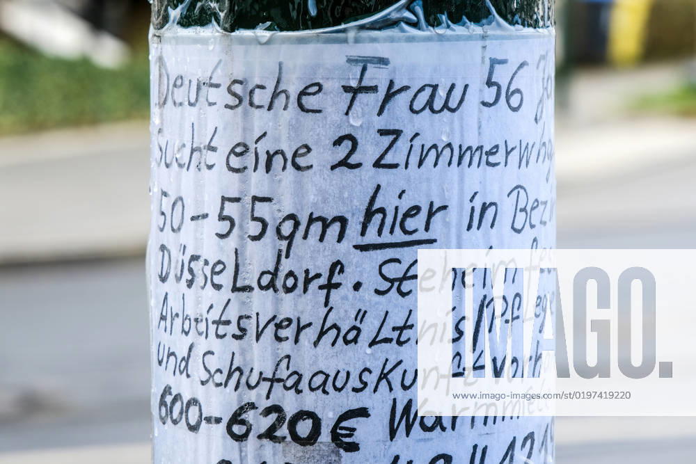 Düsseldorf 03.01.2023 Wohnungsanzeige Wohnen Wohnungen Immobilien Mieten Mietpreise Altbau Renovierung Mietshaus Wohnungsbau Ballungsgebiet bezahlbarer Wohnraum Wohnungssuche Mietspiegel Mieter Vermieter Mietpreis-Bremse Mietpreisbremse Wohnungsnot Klimasteuer Energiewende Büro Büros Homeoffice Home-Office Bürgergeld Inflation Schufa Schufaauskunft Düsseldorf Nordrhein-Westfalen Deutschland