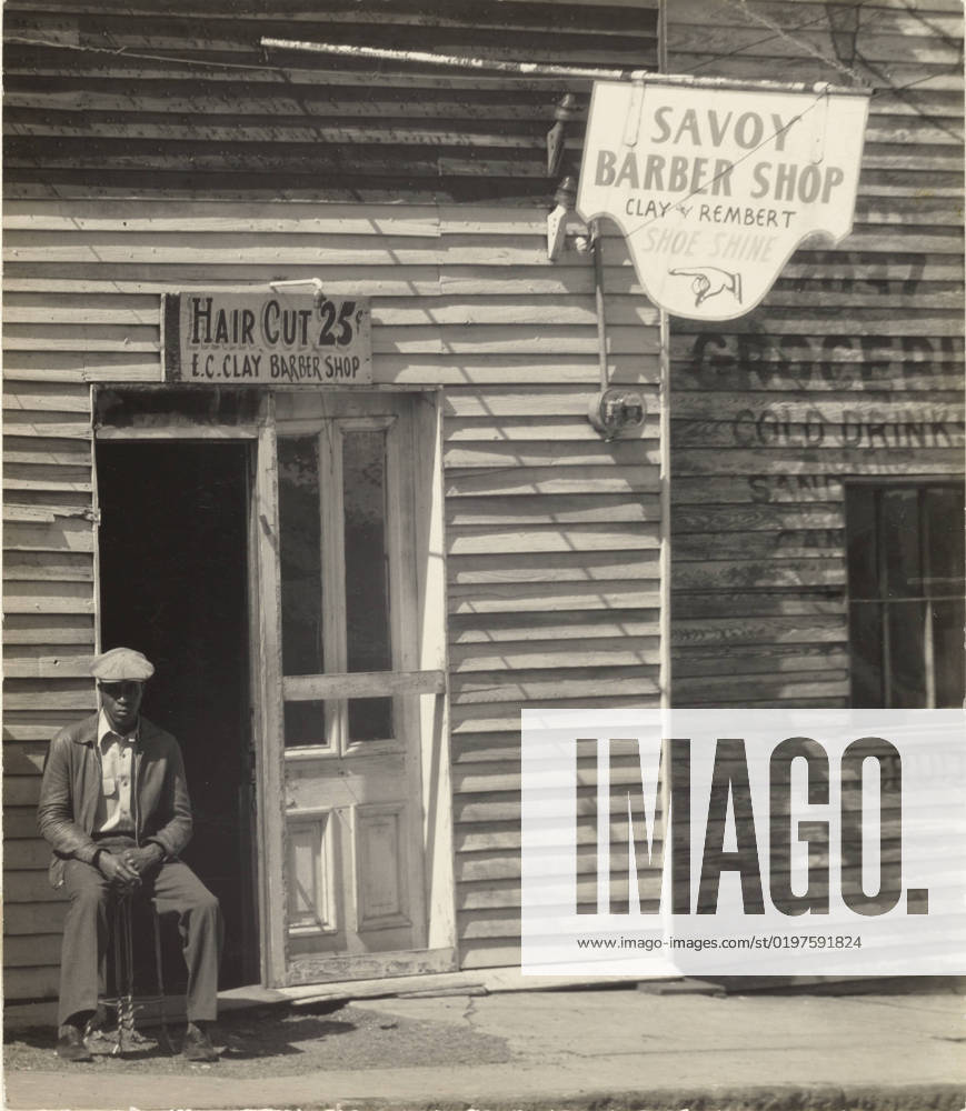 Savoy Barber Shop, Vicksburg, Mississippi. Walker Evans (American, 1903 - 1975)