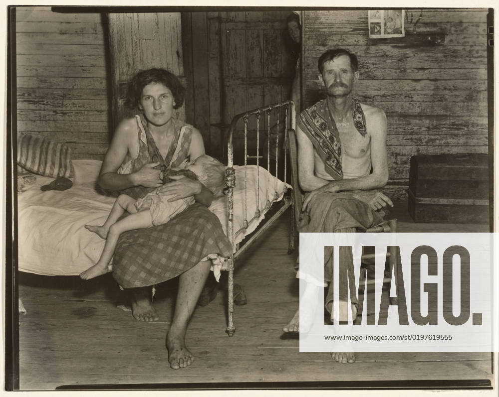 Bud Fields with His Wife Ivy, and His Daughter Ellen, Hale County, Alabama. Walker Evans (American, 1903 - 1975)