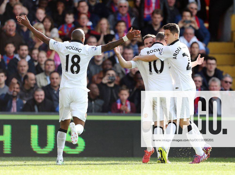 Manchester United ManU s Juan Mata celebrates scoring his sides opening goal Barclays Premier League - Crystal Palace vs Manchester United- Selhurst Park - England - 9th May 2015 - Picture David Klein Sportimage .