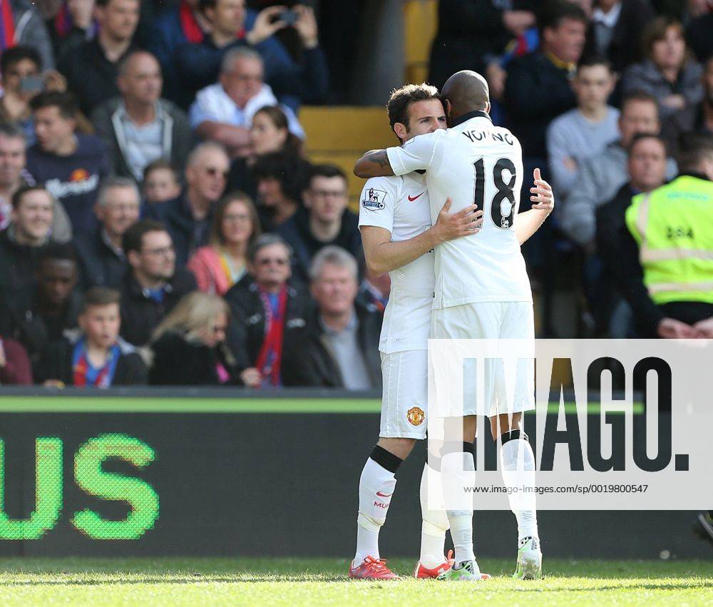 Manchester United ManU s Juan Mata celebrates scoring his sides opening goal Barclays Premier League - Crystal Palace vs Manchester United- Selhurst Park - England - 9th May 2015 - Picture David Klein Sportimage .