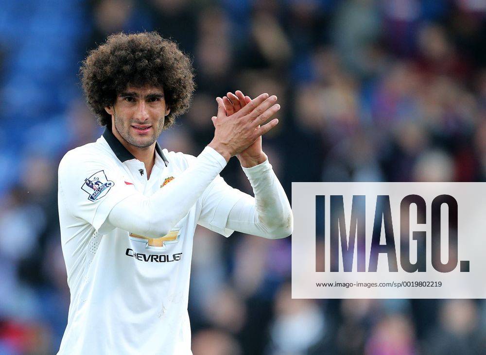 Manchester United ManU s Marouane Fellaini celebrates at the final whistle Barclays Premier League - Crystal Palace vs Manchester United- Selhurst Park - England - 9th May 2015 - Picture David Klein Sportimage .