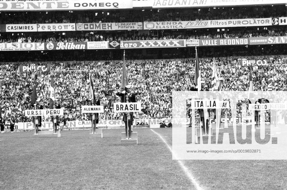 Fussball Weltmeisterschaft 1970: Finale: Brasilien-Italien(4:1) 21.06.1970. Schlussfeier im Aztekenstdion vor dem Finale HM