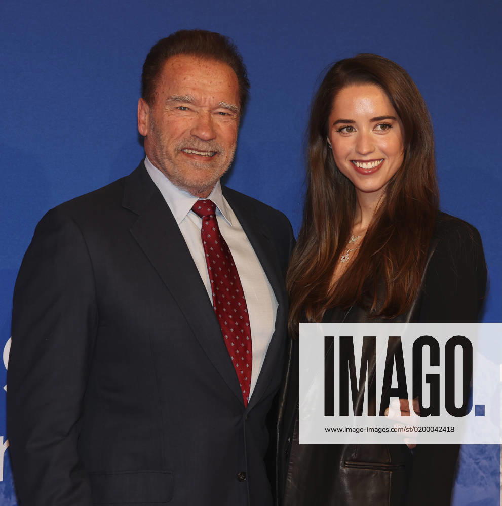 KITZBUEHEL,AUSTRIA,19.JAN.23 - ALPINE SKIING - FIS World Cup, Hahnenkamm-race, side event, Schwarzenegger Climate Initiative Charity Dinner. Image shows Arnold Schwarzenegger and Christina Schwarzenegger.