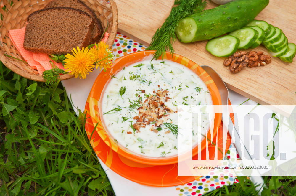 Tarator, cold sour milk soup in an orange bowl , 13783312.jpg, food, cold, dill, tarator, soup, bowl, cuisine, vegetable, cucumber, yogurt, summer, traditional, freshness, dinner, lunch, appetizer, bulgarian, cream, yoghurt, green, vegetarian, spoon, white, eating, meal, dish, garlic, tzatziki, healthy, leaf, gourmet, herb, spice, refreshment, cup, parsley, dieting, nut, liquid, cooked, fresh, table, organic, plate, hash, cooking, drink, mint, joghurt, photography,