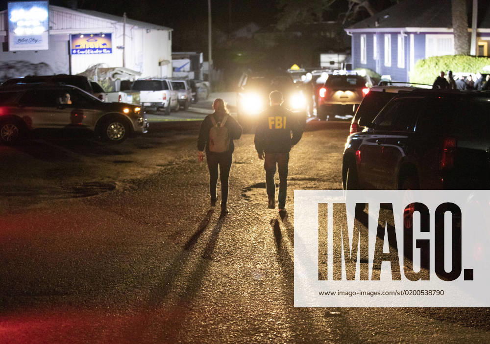 (230124) -- SAN FRANCISCO, Jan. 24, 2023 -- Investigators work at the scene of a shooting in Half Moon Bay in California, the United States, Jan. 23, 2023. Seven people were killed and one was critically injured in two shootings in northern California on Monday, U.S. media reported. (Photo by Xinhua) U.S.-CALIFORNIA-HALF MOON BAY-SHOOTINGS LixJianguo