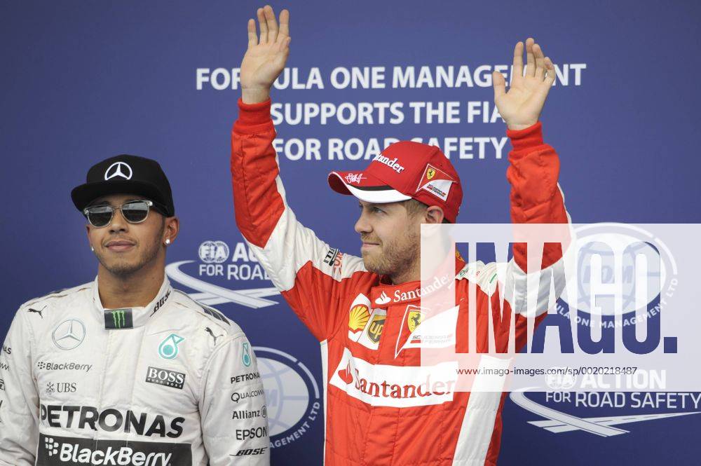 V,re;Sebastian VETTEL,GER (Scuderia Ferrari),Lewis HAMILTON (GBR),Mercedes AMG nach dem Qualifying,Aktion. Formel 1. Qualifying GP von Oesterreich,Red Bull Ring Zeltweg,Spielberg,Saison2015,am 20.06.2015.