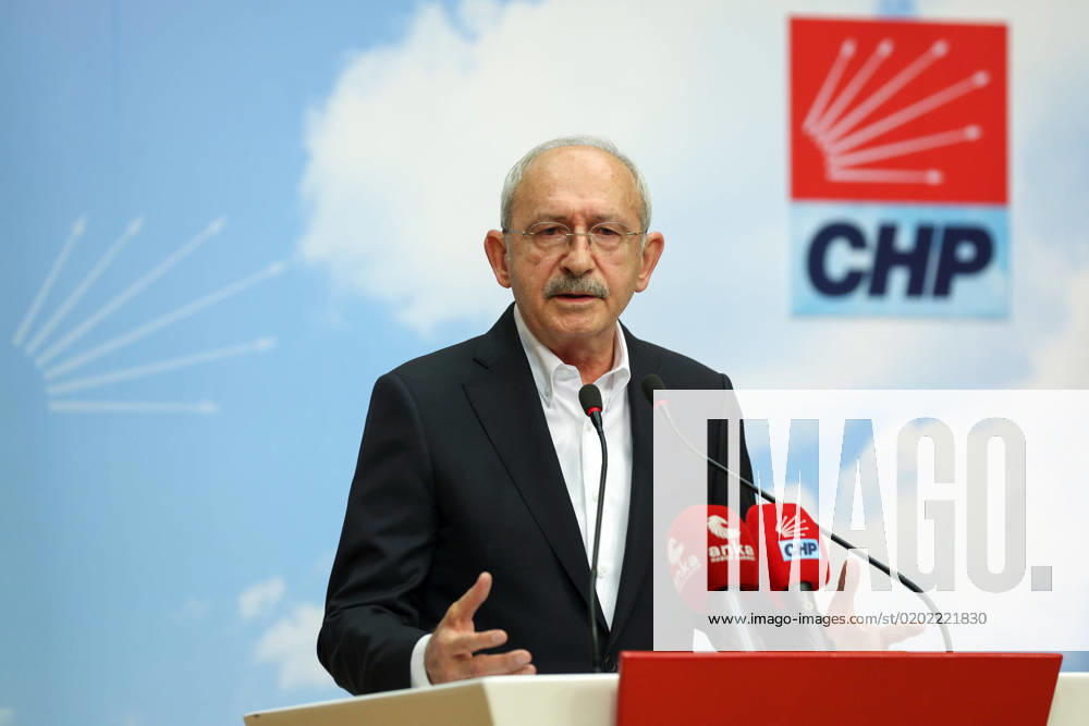 Türkiye s main opposition Republican People s Party (CHP) leader Kemal Kilicdaroglu delivers remarks abotu earthquake in a press conferance at CHP Headquarters in Ankara, capital of Turkey. A powerful earthquake has hit a wide area in eastern and south-eastern Turkey, near the Syrian border, killing more than 2000 people and trapping many others.