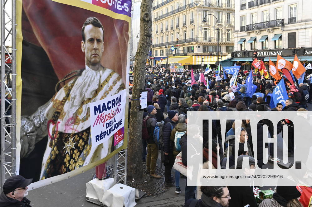 Hundreds of thousands of demonstrators against the new pension reform, in Paris on 7 February 2023 JulienxMattiax Pictorium LePictorium_0274658