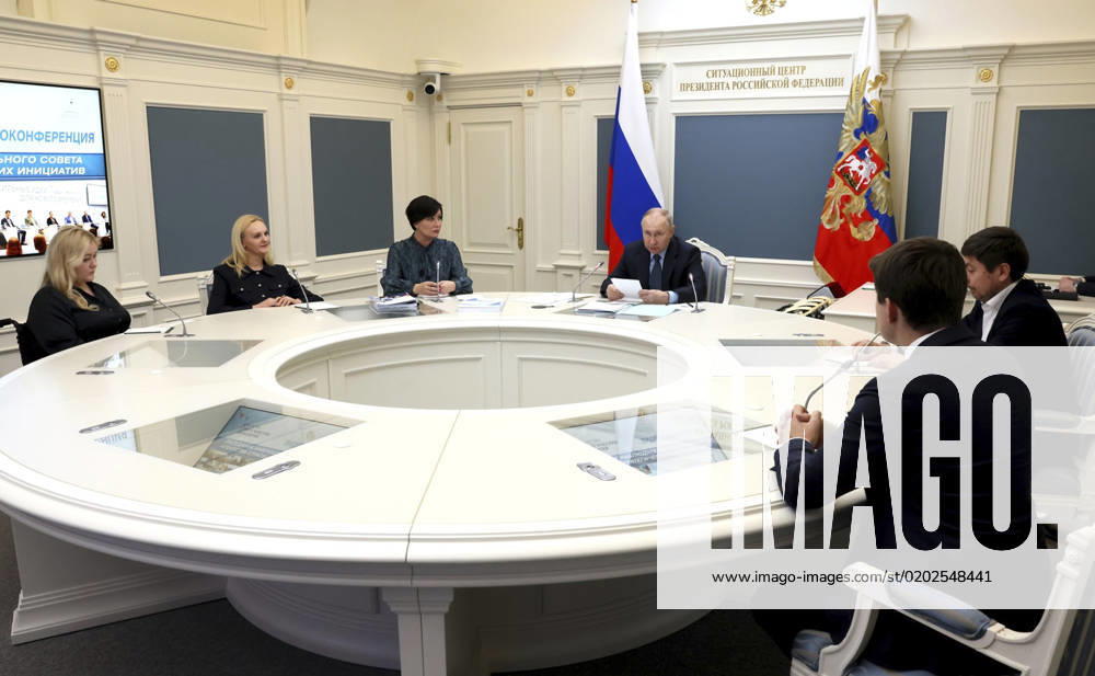 Russian President Vladimir Putin chairs a meeting of the Supervisory Board of the autonomous non-profit organization Agency for Strategic Initiatives to Promote New Projects at the Kremlin, February 9, 2023 in Moscow, Russia. Moscow Russia - ZUMAp138 20230209_zaa_p138_052