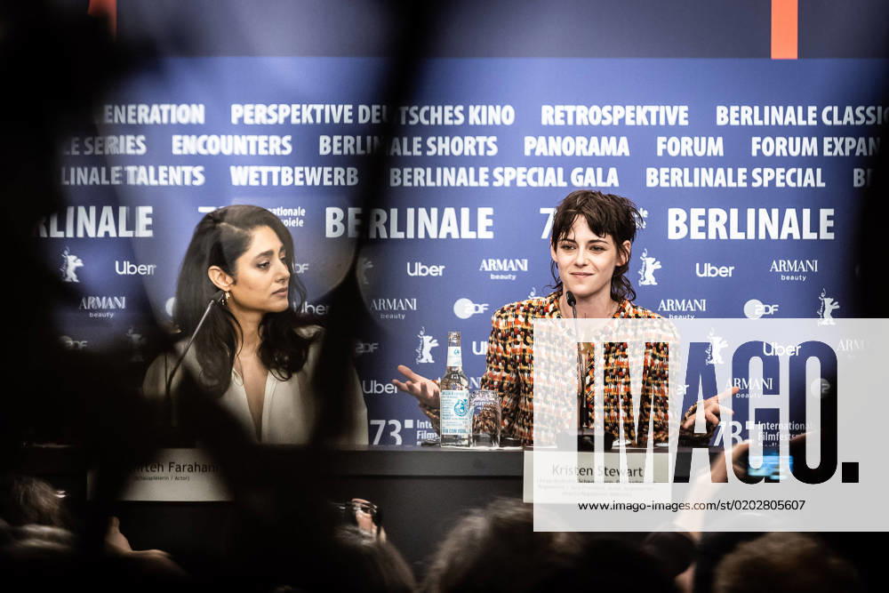 Berlin 73. Berlinale, Berlin, Pressekonferenz, Internationale Jury, 16.02.2023, 73. Berlinale, Berlin, Pressekonferenz, Internationale Jury, 16.02.2023, Golshifteh Farahani, Kristen Stewart,
