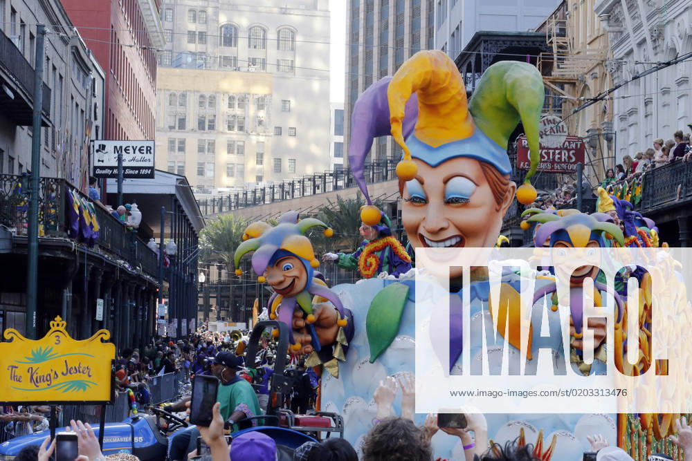 The Rex parades down St Charles Ave in New Orleans on Fat Tuesday, February 21, 2023. NOP2023022116 AJxSISCO