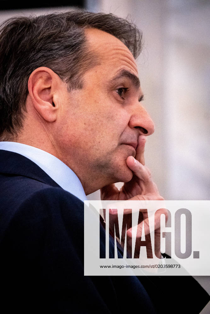 GREECE - ATHENS - PRESENTATION OF THE ARCHITECTURAL PLAN FOR THE EXPANSION AND UPGRADE OF THE NATIONAL ARCHAEOLOGICAL MUSEUM WITH THE PRIME MINISTER KYRIAKOS MITSOTAKIS Greece, Athens on 2023-02-15. Greek Prime Minister Kyriakos Mitsotakis attends and speaks at the presentation of the architectural plan for the expansion and upgrading of the National Archaeological Museum. Photograph by Martin Bertrand. Grece, Athenes le 2023-02-15. Le Premier Ministre Grec Kyriakos Mitsotakis assiste et prend la parole lors de la presentation du plan architectural d agrandissement et de mise a niveau du Musee Archeologique National. Photographie de Martin Bertrand. Athens Greece