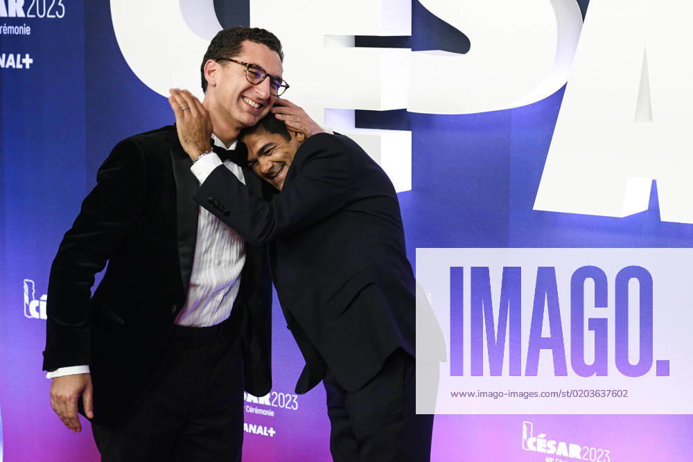 Maxime Saada et Jamel Debbouze CELEBRITES : 48e Ceremonie des Cesar - Tapis Rouge - 24 02 2023 JBAutissier Panoramic