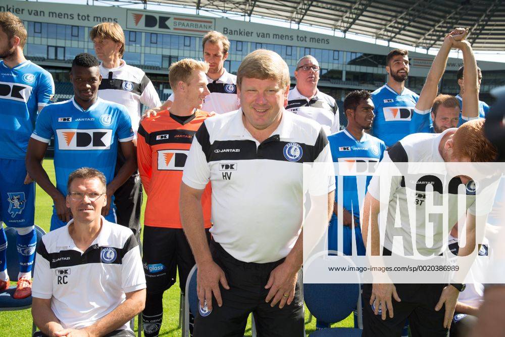 - GENT, BELGIUM: Gent s head coach Hein Vanhaezebrouck pictured during the 2015-2016 season photo shoot of Belgian first league soccer team KAA Gent, Saturday 11 July 2015 in Gent. KURTxDESPLENTER x04662198x