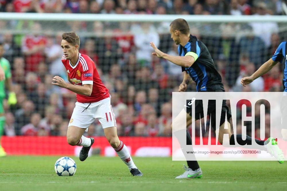 - MANCHESTER, UNITED KINGDOM: Manchester s Adnan Januzaj and Club s Timmy Simons fight for the ball during a soccer game between British club Manchester United ManU FC and Belgian team Club Brugge KV in Manchester, United Kingdom, Tuesday 18 August 2015, the first leg of the play-offs for the UEFA Champions League competition. BRUNOxFAHY x04682699x