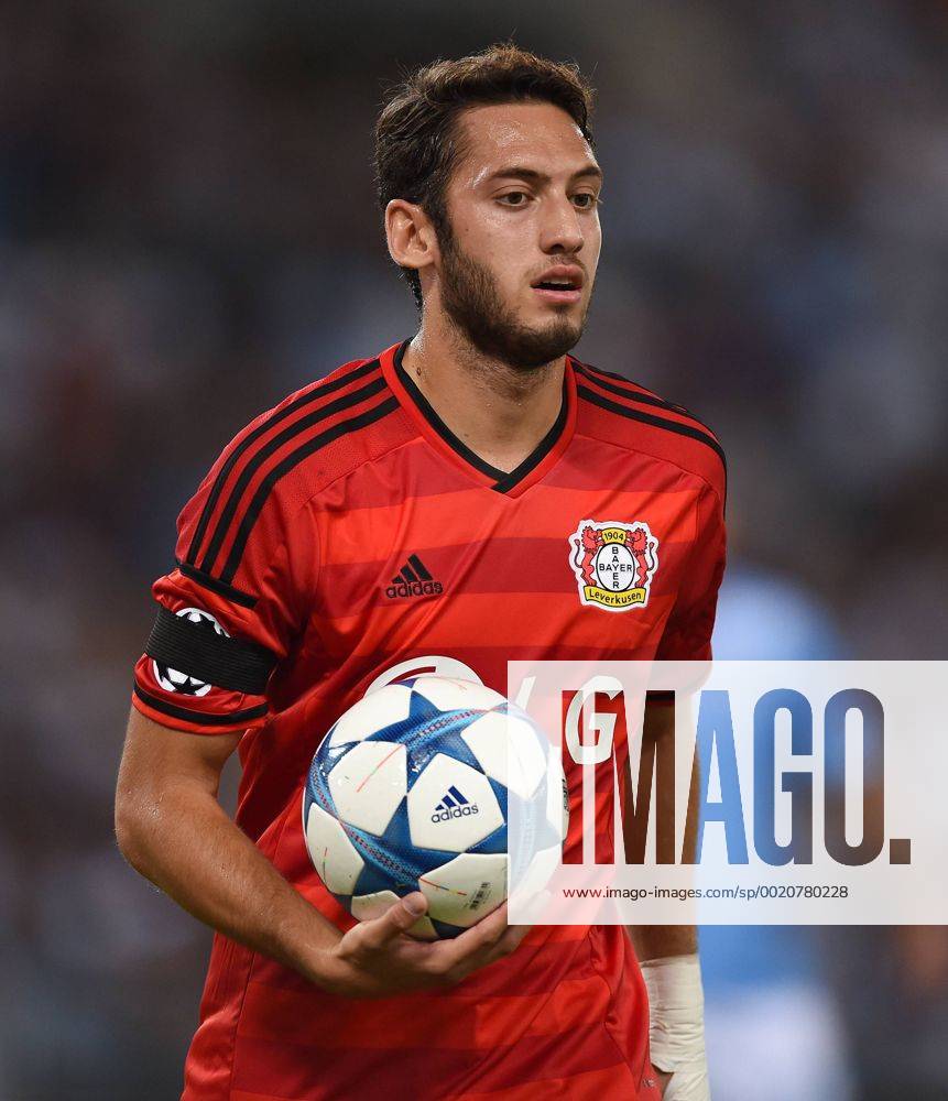 FUSSBALL CHAMPIONS LEAGUE SAISON 2015 2016 QUALIFIKATION Lazio Rom - Bayer 04 Leverkusen 18.08.2015 Hakan Calhanoglu (Bayer 04 Leverkusen)