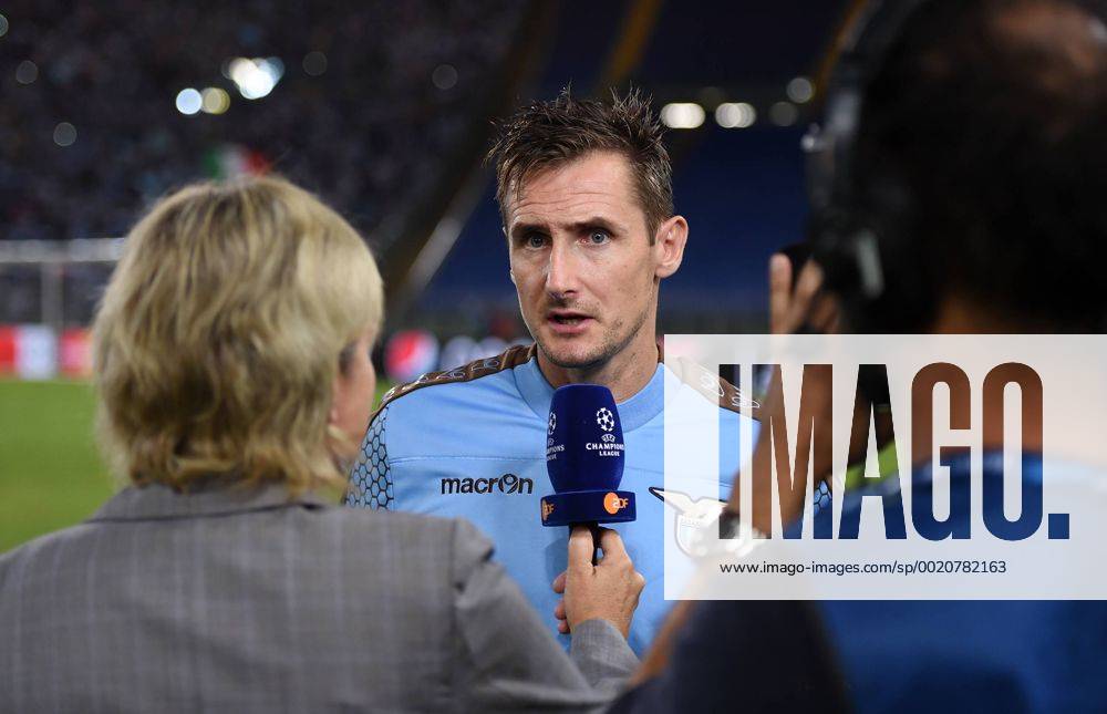Champions League Saison 2015 2016 Qualifikation 18.08.2015 Lazio Rom - Bayer 04 Leverkusen Miroslav Klose (Lazio Rom) beim ZDF Interview