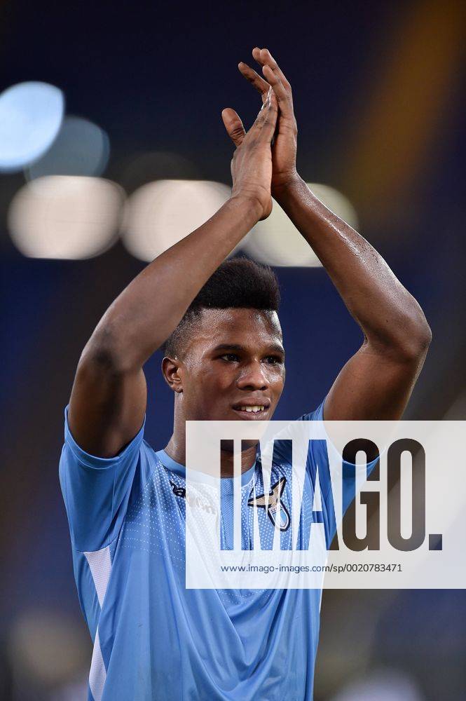 Champions League Saison 2015 2016 Qualifikation 18.08.2015 Lazio Rom - Bayer 04 Leverkusen Schlussjubel Lazio Rom; Torschuetze zum 1-0 Balde Diao Keita
