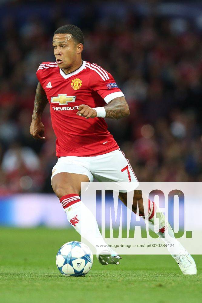 Memphis Depay of Manchester United ManU - Manchester United vs. Club Brugge - UEFA Champion s League Play Off - Old Trafford - Manchester - 18 08 2015 Pic Philip Oldham SportImage .