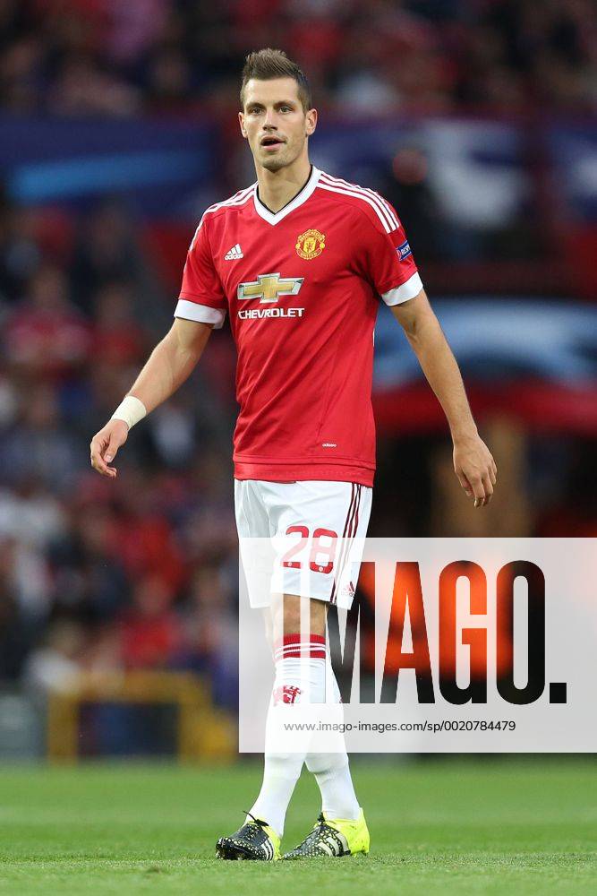 Morgan Schneiderlin of Manchester United ManU - Manchester United vs. Club Brugge - UEFA Champion s League Play Off - Old Trafford - Manchester - 18 08 2015 Pic Philip Oldham SportImage .