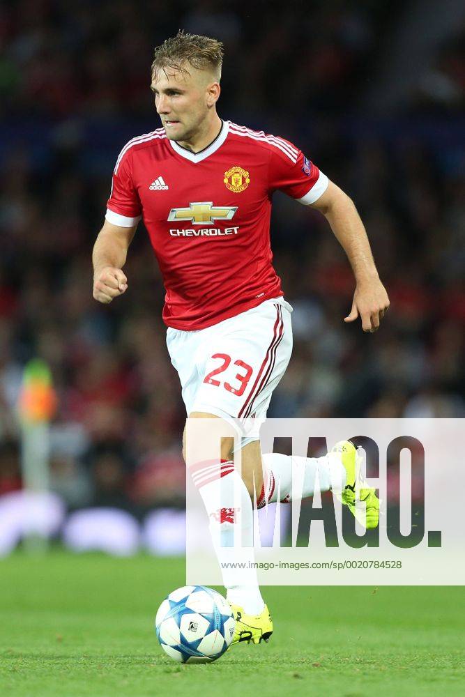 Luke Shaw of Manchester United ManU - Manchester United vs. Club Brugge - UEFA Champion s League Play Off - Old Trafford - Manchester - 18 08 2015 Pic Philip Oldham SportImage .