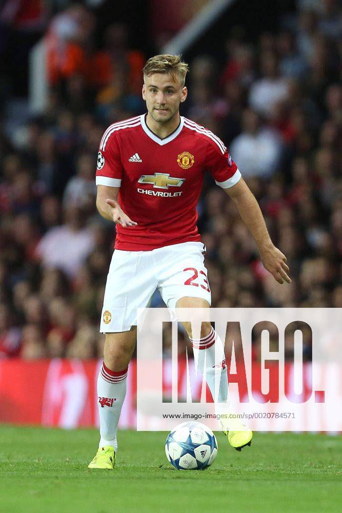 Luke Shaw of Manchester United ManU - Manchester United vs. Club Brugge - UEFA Champion s League Play Off - Old Trafford - Manchester - 18 08 2015 Pic Philip Oldham SportImage .
