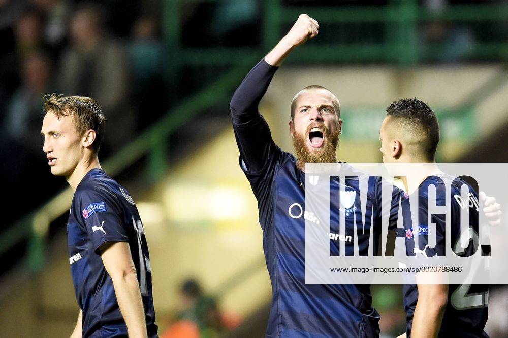 Aug. 19, 2015 - Glasgow, Skottland - 150819 Malmö FFs Jo Inge Berget jublar efter 2-1 under fotbollsmatchen mellan Celtic och Malmö FF i kvalet till Champions League den 19 augusti 2015 i Glasgow..Foto: News - Aug. 19, 2015 - ZUMAb138