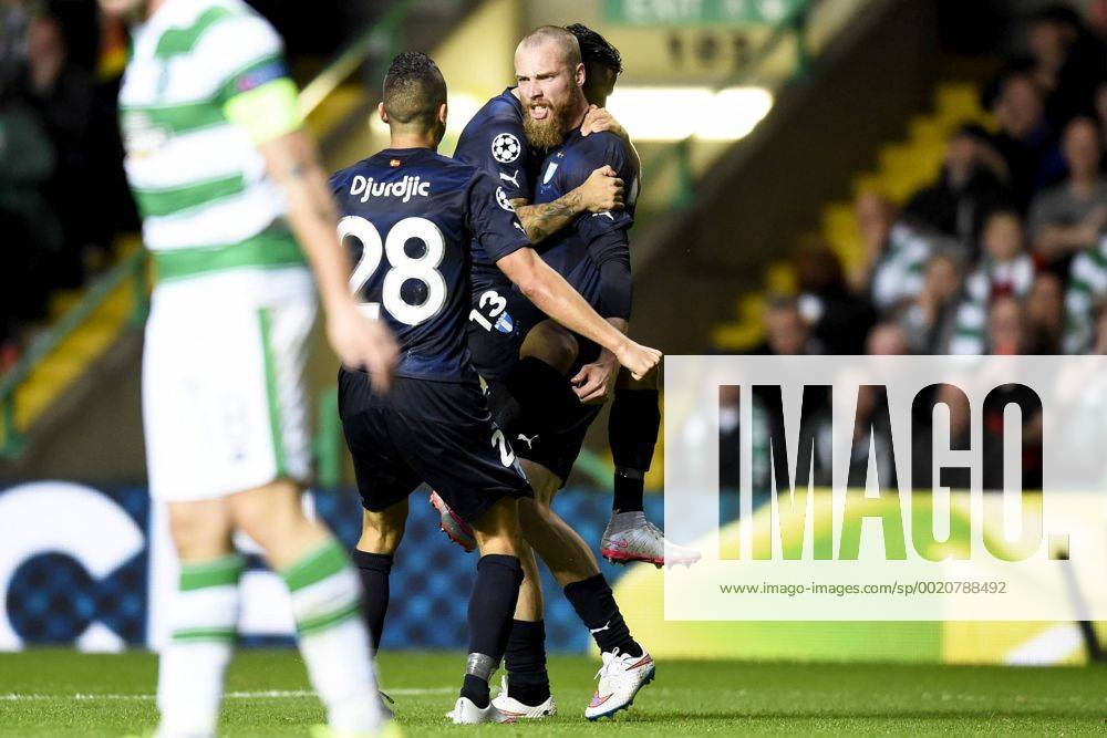 Aug. 19, 2015 - Glasgow, Skottland - 150819 Malmö FFs Jo Inge Berget jublar efter 2-1 under fotbollsmatchen mellan Celtic och Malmö FF i kvalet till Champions League den 19 augusti 2015 i Glasgow..Foto: News - Aug. 19, 2015 - ZUMAb138