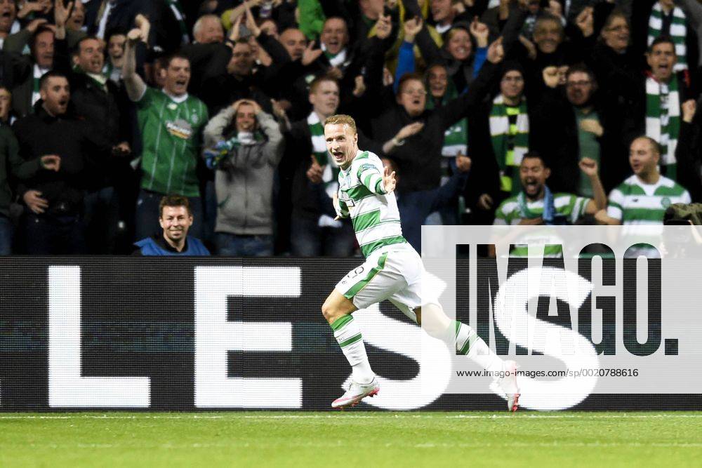 Aug. 19, 2015 - Glasgow, Skottland - 150819 Celtics Leigh Griffiths jublar efter 3-1 under fotbollsmatchen mellan Celtic och Malmö FF i kvalet till Champions League den 19 augusti 2015 i Glasgow..Foto: News - Aug. 19, 2015 - ZUMAb138