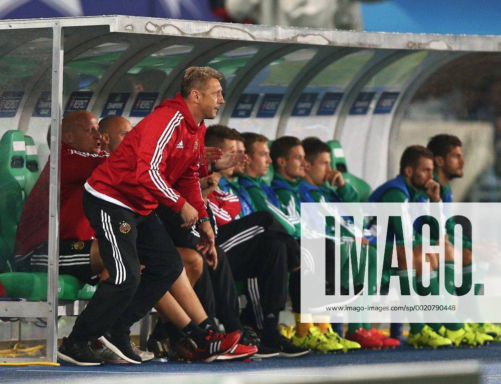 SOCCER - CL play off, Rapid vs Shakhtar VIENNA,AUSTRIA,19.AUG.15 - SOCCER - UEFA Champions League, play off, SK Rapid Wien vs FC Shakhtar Donetsk. Image shows head coach Zoran Barisic (Rapid). Keywords: Wien Energie. GEPAxpictures xChristianxOrt