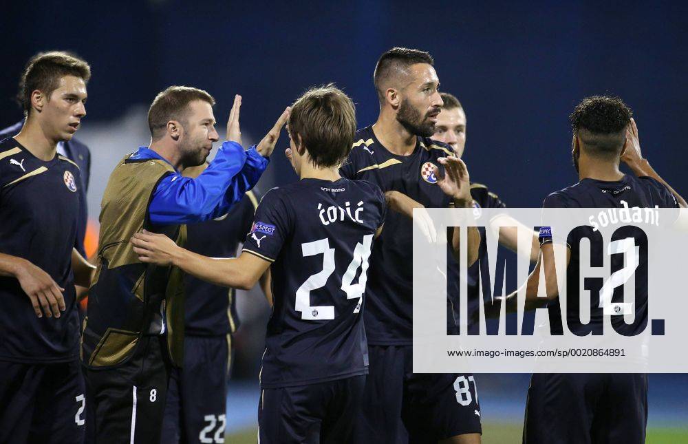 UEFA Champions League play-offs - second leg - GNK Dinamo - KF Skenderbeu 25.08.2015., stadium Maksimir, Zagreb, Croatia - UEFA Champions League play-offs, second leg, GNK Dinamo - KF Skenderbeu. Ante Coric, Jeremy Taravel, Soudani. IgorxKralj PIXSELL