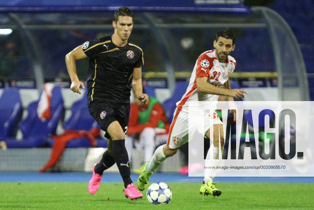 Zagreb, 25.8.2015. - Champions League, Play-Offs 2nd leg, Stadion Maksimir, GNK Dinamo (blue) - KF Skenderbeu (white) 4:1 Marko PJACA (20) anf Kristi VANGJELI (32)