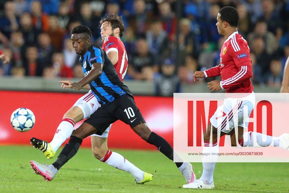- BRUGGE, BELGIUM: Manchester s Daley Blind and Club s Abdoulay Diaby fight for the ball during a soccer game between Belgian first league team Club Brugge KV and British club Manchester United ManU FC in Brugge, Wednesday 26 August 2015, the return game of the play-offs of the UEFA Champions League competition. Manchester United won the first leg 3-1. BRUNOxFAHY x04687499x