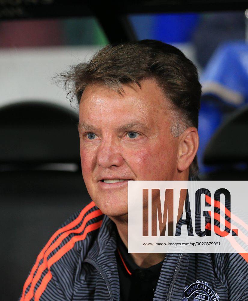 Manchester United ManU s Louis Van Gaal looks on Champions League Play-Off 2nd Leg - Club Brugge vs Manchester United - Jan Breydel Stadium - Belgium - 26th August 2015 - Picture David Klein Sportimage .