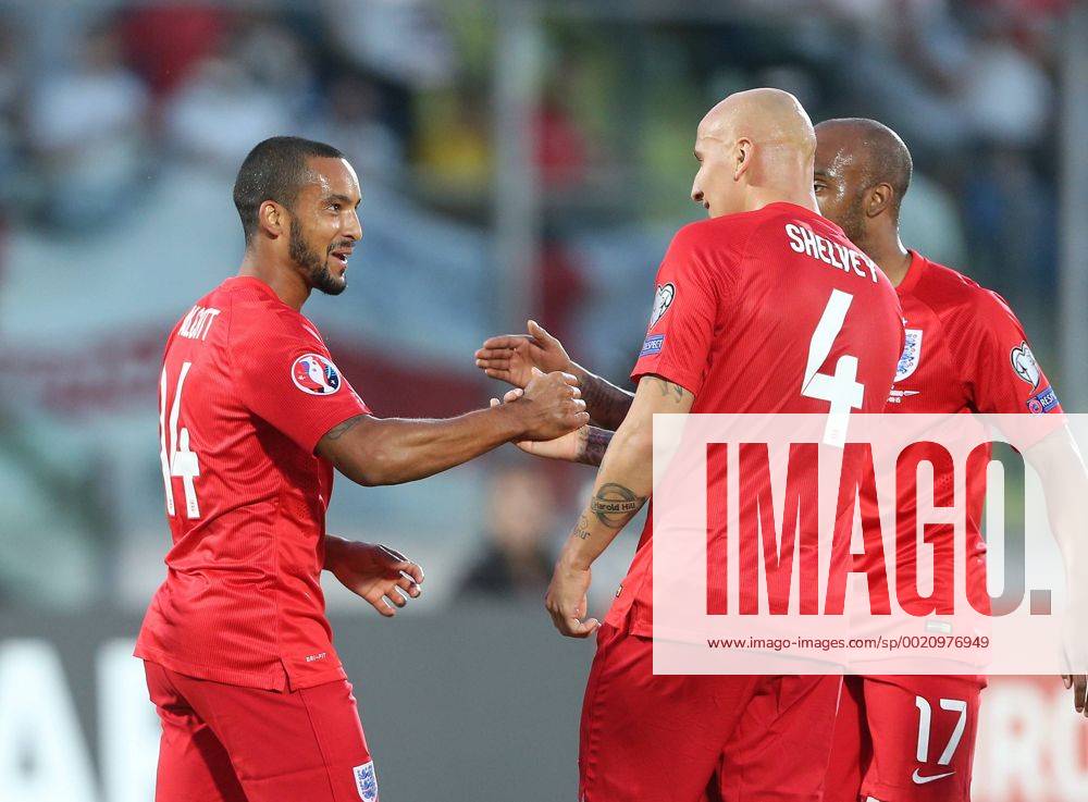 England s Theo Walcott celebrates scoring his second goal Euro 2016 Qualifying - San Marino vs England - San Marino Stadium - San Marino - 5th September 2015 - Picture David Klein Sportimage .
