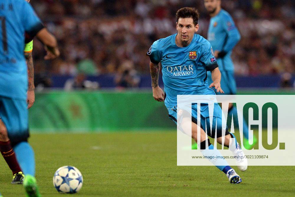 Lionel Messi Barcelona. Roma 16-09-2015 Stadio Olimpico Football Calcio Champions League 2015 2016 Group Stage - Group, AS Roma vs. FC Barcelona Barca AntoxBaldassarre