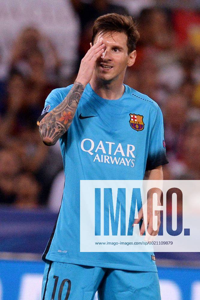 Lionel Messi Barcelona. Roma 16-09-2015 Stadio Olimpico Football Calcio Champions League 2015 2016 Group Stage - Group, AS Roma vs. FC Barcelona Barca AntoxBaldassarre