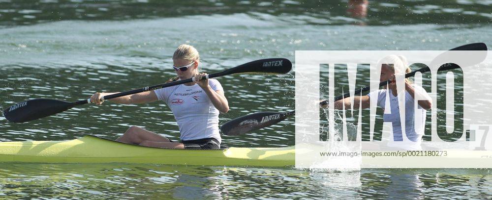 Bascov-Pitesti(Romania) European Canoe Sprint Juniors and U23 championship K2 Junior women 1000m Bolette Iversen(L), Line Langelund(r) Denmark :