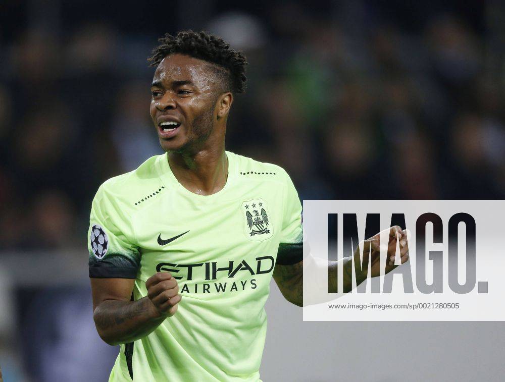 Mönchengladbach , Deutschland, UEFA Champions League , 2. Spieltag, Matchday 2 , Borussia Mönchengladbach : Manchester City1-2 im Borussia Park in Mönchengladbach am 30.09. 2015 Raheem STERLING (MCF)