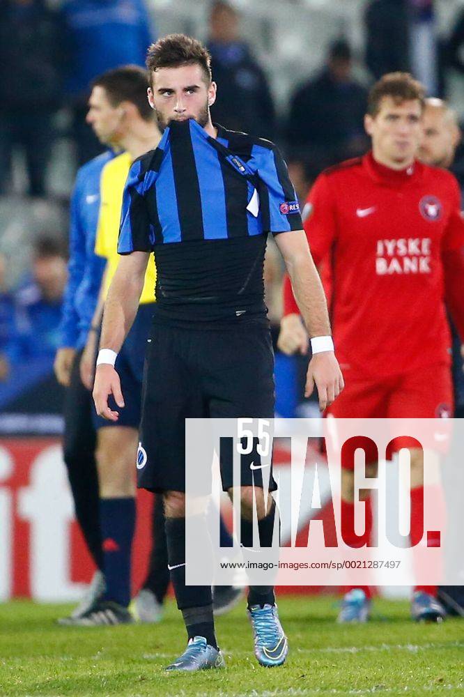 - BRUGGE, BELGIUM: Club s Tuur Dierckx pictured after losing a game between Club Brugge and Danish soccer team FC Midtjylland, in the gruop D, the second game in the group stage of the Uefa Europa League competition, Thursday 01 October 2015. KURTxDESPLENTER x04712523x