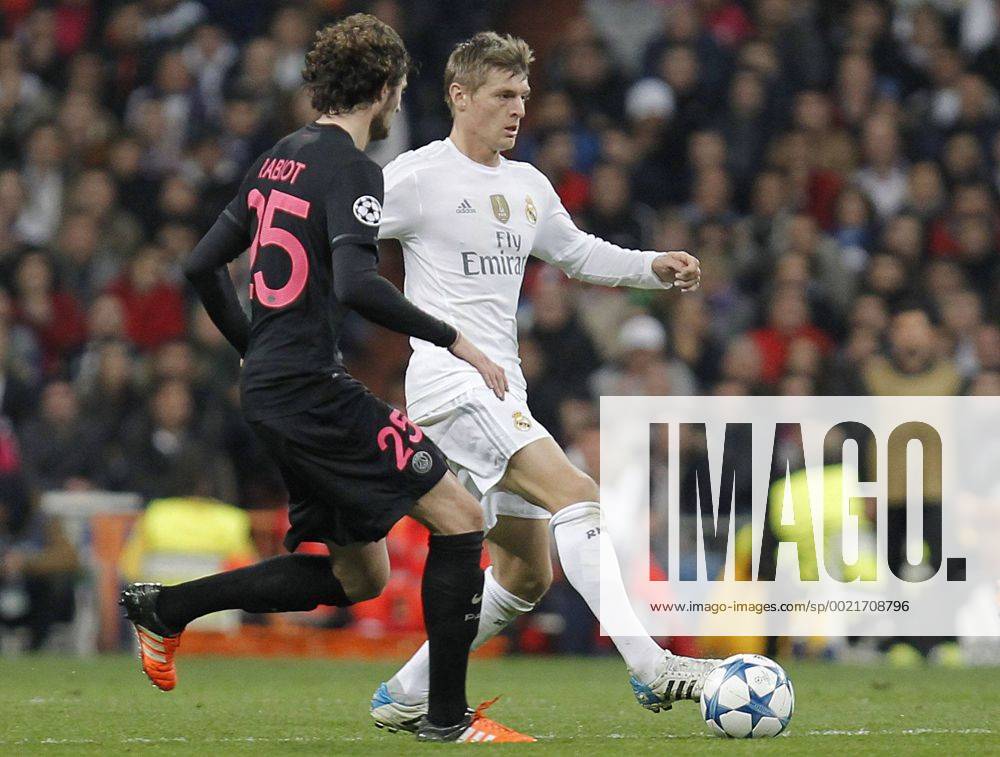 Fußball, Champions League, Real Madrid - Paris St. Germain Partido de futbol entre el Real Madrid y el Paris Saint Germain de la Champions League 2015 2016, celebrado en el estadio Santiago Bernabeu, en Madrid 03 11 2015. Soccer match between Real Madrid and Paris Saint Germain of the 2015 2016 Champions League, held at the Santiago Bernabeu stadium, in Madrid 11 03 2015. Kroos